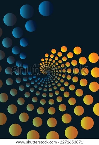 Abstract Decorative Ornament of Circle also Polygon with Color Gradation in Spiral Design for Wallpaper, Pattern, Icon, Logo.