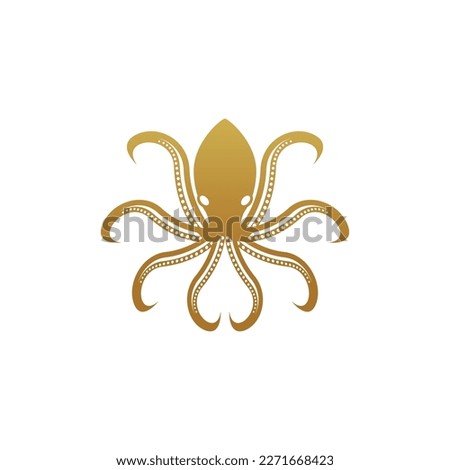 Octopus logo vector design and illustration template