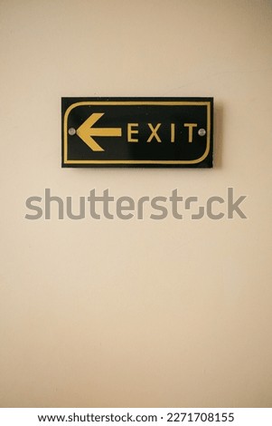 an elegant exit sign in a luxurious building
