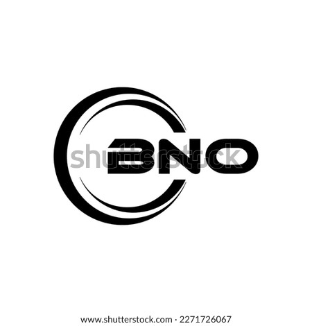 BNO letter logo design in illustration. Vector logo, calligraphy designs for logo, Poster, Invitation, etc.
