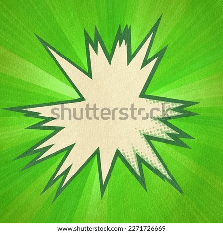 green retro comics background on old paper texture