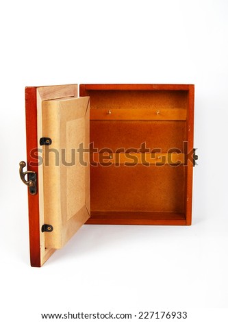 wooden open key holder