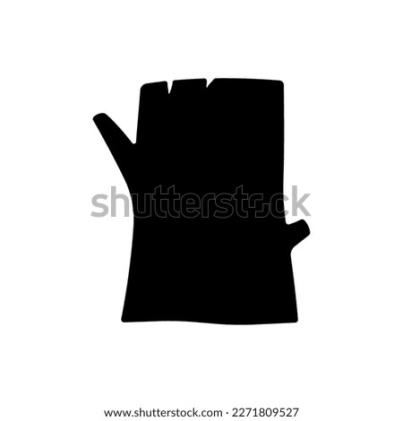 Stump icon. Black silhouette. Vertical front side view. Vector simple flat graphic illustration. Isolated object on a white background. Isolate. Royalty-Free Stock Photo #2271809527