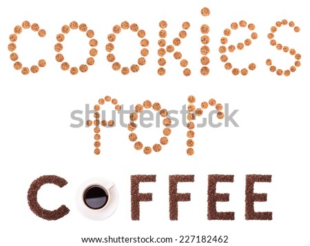 Cookies for coffee. Isolated on a white background.