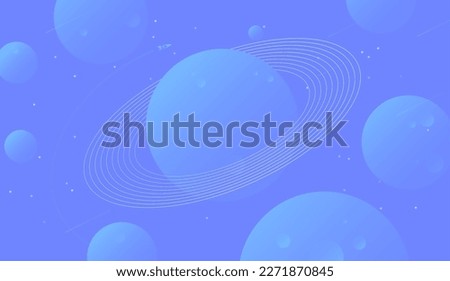 Space background in flat style for printing and design. Vector illustration.