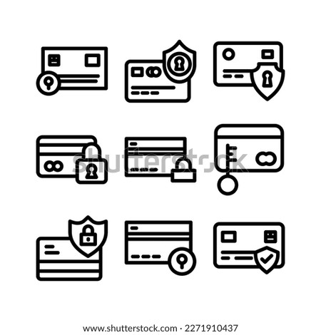 atm card security icon or logo isolated sign symbol vector illustration - high quality black style vector icons
