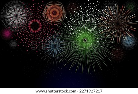 Simple Fireworks Celebration Background Concept