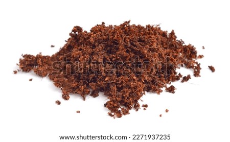 Coconut Coir substrate. Isolated on White Background. Royalty-Free Stock Photo #2271937235
