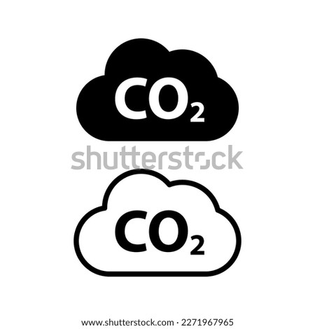 Set of CO2 reduce cloud icon, clean global emission, environment eco design symbol vector illustration .