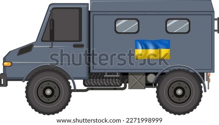 Isolated military army truck illustration