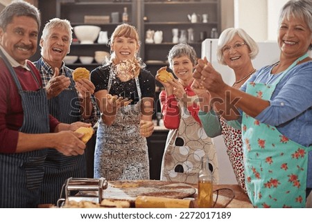 Remember youre the boss of that dough. a group of people applauding after their cooking class. Royalty-Free Stock Photo #2272017189