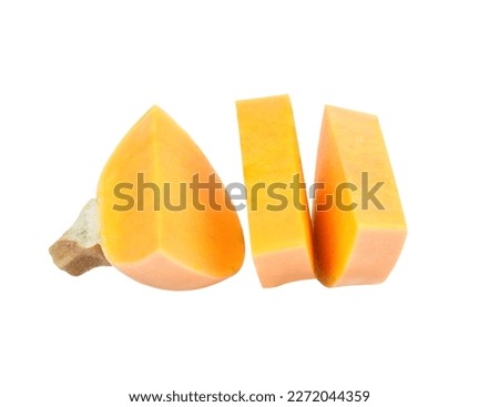 Butter nut squash  isolated on white background
