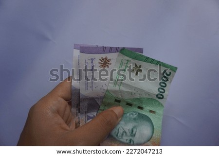 Indonesian rupiah money on a white background