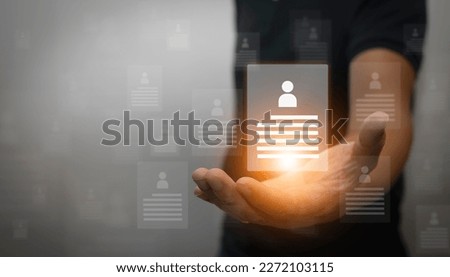 Human resource management, recruiting, hiring, hiring people, concepts, human resources job applicant selection The process of selecting people to participate in the event HR Leadership Recruitment Royalty-Free Stock Photo #2272103115