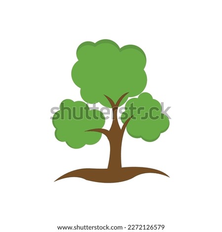 Vector nature tree on white background