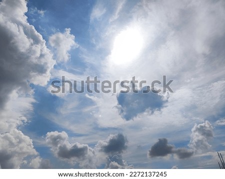Picture of a clear shiny blue sky with full of cloud. A shiny beautiful blue sky. Much precious. Mind refreshing. I captured it with my camera from rooftop.