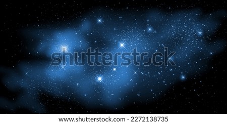 Space with stars in the dark sky galaxy.