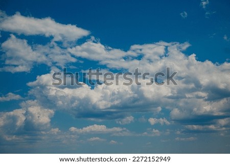 Partly Cloudy Blue Skies in Los Angeles, California, on a hot summer day