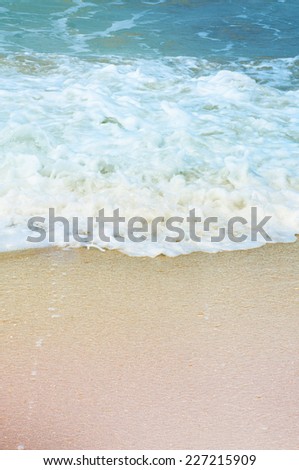 Wave of the sea on the beach