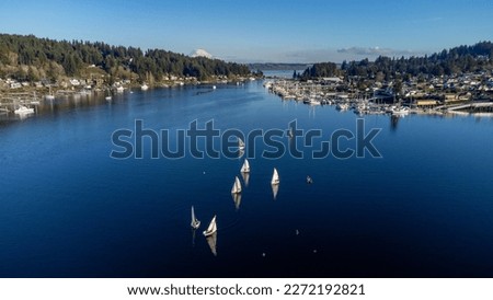 Beautiful Day in Gig Harbor, Washington Royalty-Free Stock Photo #2272192821
