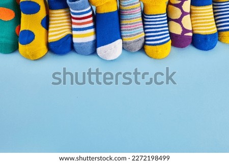 World Down syndrome day background. Rock you socks. Royalty-Free Stock Photo #2272198499