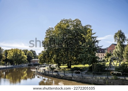 The Västerås city town during summer