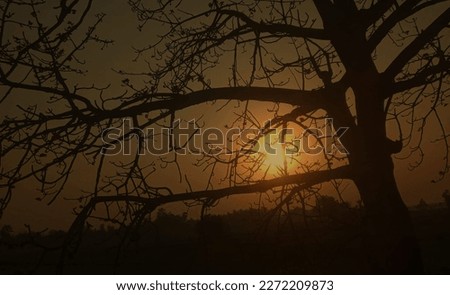 Beautiful sunrise scenery in Bangladesh Royalty-Free Stock Photo #2272209873