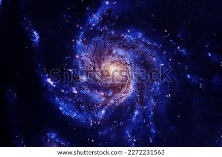 Beautiful blue space nebula. Elements of this image furnishing NASA. High quality photo