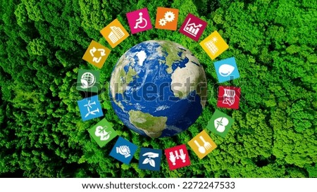 Sustainable society concept. Environmental technology. Sustainable development goals. SDGs. Royalty-Free Stock Photo #2272247533