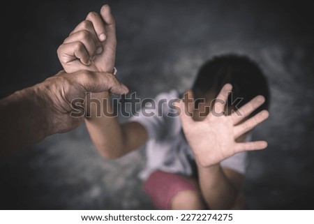 Stop abusing violence, Children violence and abused concept Royalty-Free Stock Photo #2272274275