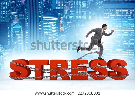 Concept of work related stress with businessman