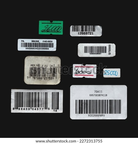 BARCODE PRICE STICKER AND CODE BAR Royalty-Free Stock Photo #2272313755