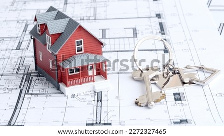 a house with keys in the drawings