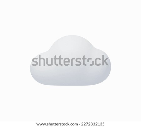 3d Realistic Cloud icon vector illustration