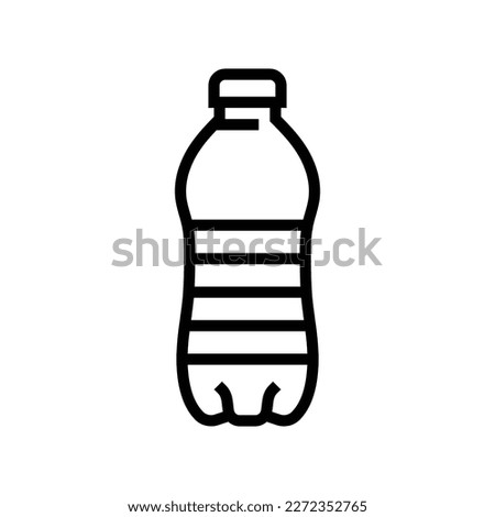 mineral water plastic bottle line icon vector. mineral water plastic bottle sign. isolated contour symbol black illustration