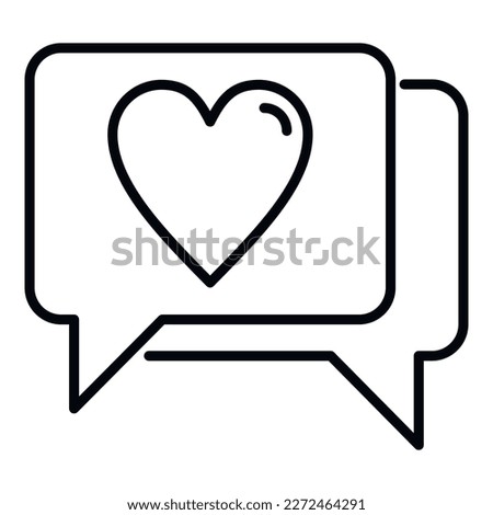 Focus chat icon outline vector. Social trust. Core group