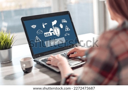 Laptop screen displaying an osha concept