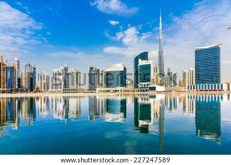 Dubai skyline, UAE.