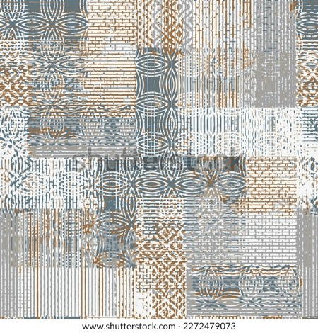 Rug seamless texture with ethnic pattern, fabric, grunge background, boho style pattern, Royalty-Free Stock Photo #2272479073