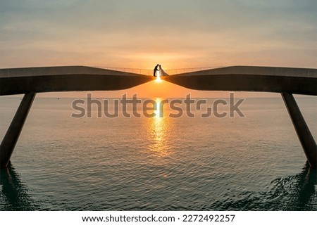 Kiss bridge, Sunset town, Phu Quoc island, Vietnam Royalty-Free Stock Photo #2272492257