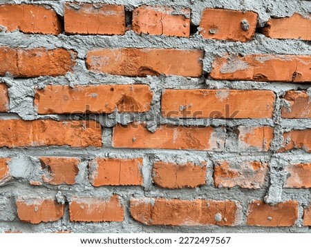 3D Bricks wall background texture in grunge style.