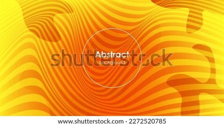 abstract yellow orange liquid color with wavy line modern geometric background. eps10 vector