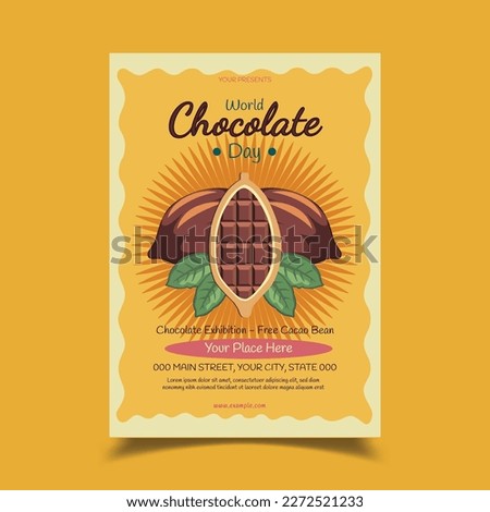 Vector Illustration of World Chocolate Day Flyer Poster