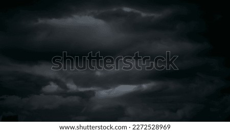 Composition of stormy grey clouds on sky. Weather, climate and sky concept digitally generated image.