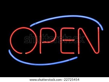 Open Neon Retail store sign