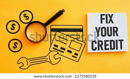 Fix Your Credit is shown using a text and picture of credit cards