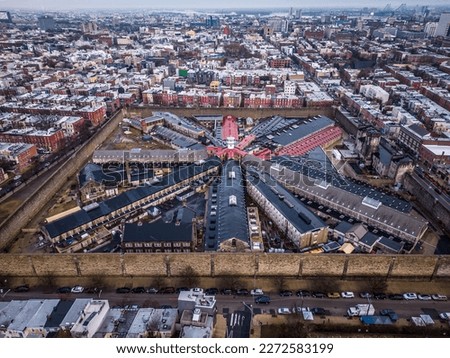 Eastern State Penitentiary in Philadelphia - aerial view - street photoraphy