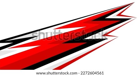 racing stripes red flash decals car Royalty-Free Stock Photo #2272604561