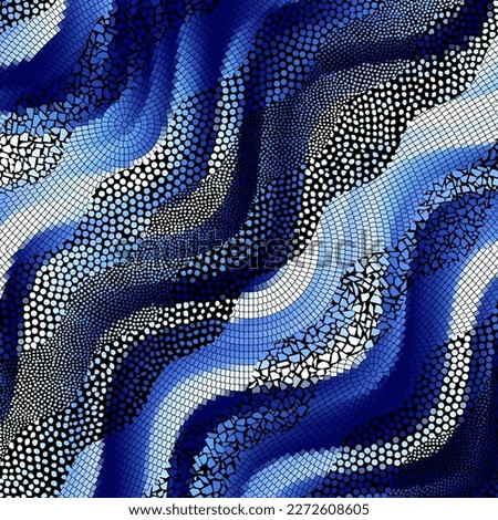Vector seamless mosaic art pattern. Art background. Royalty-Free Stock Photo #2272608605