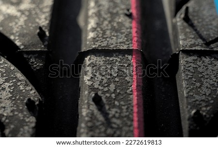 Fragment of new summer tyre macro